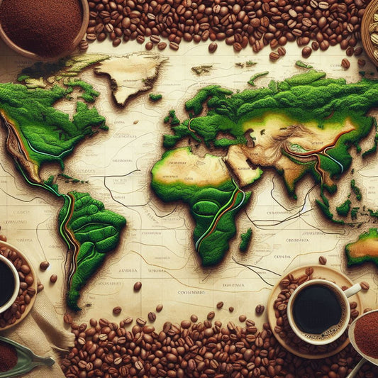 Coffee Belt Old World Map